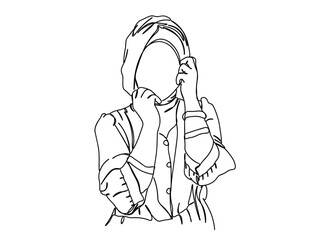 Woman, Girl Fashion, Clothings Single Line Drawing Ai, EPS, SVG, PNG, JPG zip file