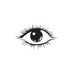 Eye in cartoon, doodle style . Image for t-shirt, web, mobile apps and ui. Isolated 2d vector illustration in logo, icon, sketch style, Eps 10, black and white. AI Generative