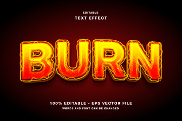 Burn 3D Editable Text Effect