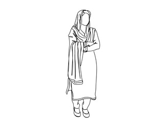 Woman, Girl Fashion, Clothings Single Line Drawing Ai, EPS, SVG, PNG, JPG zip file