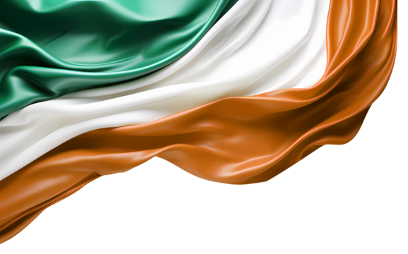 India flag corner border satin texture