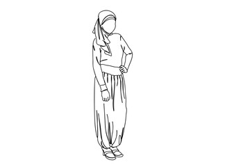 Woman, Girl Fashion, Clothings Single Line Drawing Ai, EPS, SVG, PNG, JPG zip file