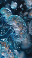 Obraz premium Kidney and biological concept background.
