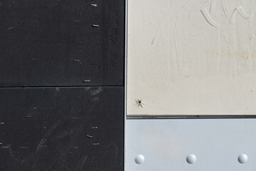 grungy yet blank sign board outdoors