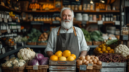 Farmer sells his vegetables - obrazy, fototapety, plakaty