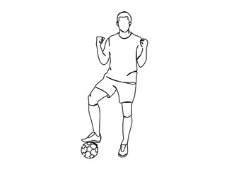 Football Player Single Line Drawing Ai, EPS, SVG, PNG, JPG zip file