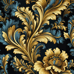 Intricate ornamental floral pattern.