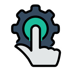 Obraz premium This is the Setting icon from the Online Marketing icon collection with an Color Lineal style