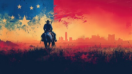 Greeting Card and Banner Design for Texas Independence Day Background