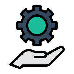  This is the Cogwheel icon from the Online Marketing icon collection with an Color Lineal style