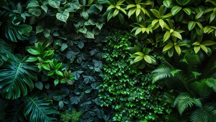 Lush green leaves close-up for an eco-friendly garden