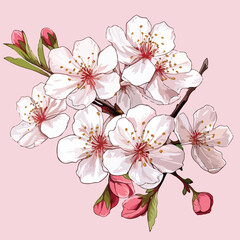 March Birth Month Flower Cherry Blossom.