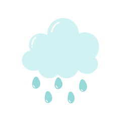 Fototapeta premium Cloud with rain icon.