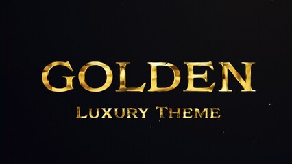 Gold Luxury Titles Cinematic Trailer - Golden Sleek and Glossy and Elegant 3D Text Effect