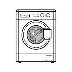 Outline icon automatic washing machine.