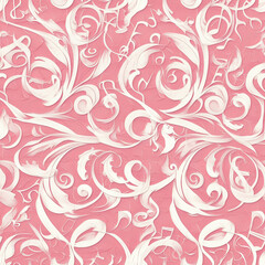 pink abstract patterns music, Seamless tile pattern AI art