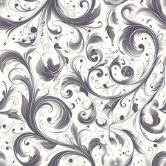 Fototapeta na wymiar abstract patterns music, Seamless tile pattern AI art