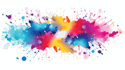 Colorful abstract watercolor texture stain.