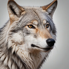 Obraz premium wolf tattoo illustration line art, wolf animal artwork 