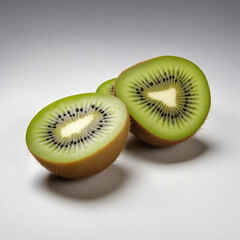 kiwi 3d fruit icon isolated on transparent background