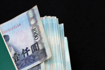 Taiwan dollar money. 1000 New Taiwan dollars