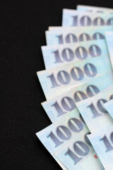Taiwan dollar money. 1000 New Taiwan dollars