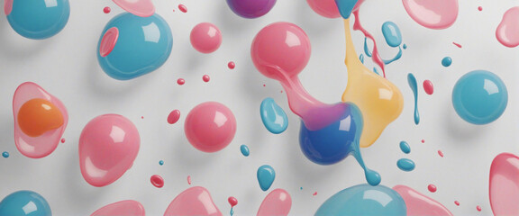 Abstract fluid blob shapes vector set