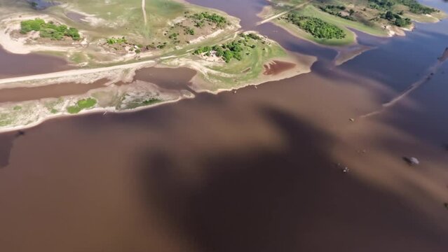 Overhead view of Paragua river in Venezuela