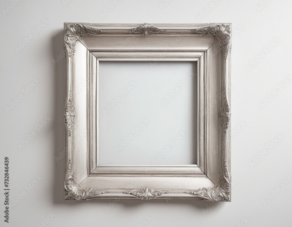 Poster pencil sketch frame with empty copy-space inside, isolated on transparent white background