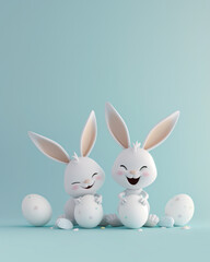 Obraz premium Easter, Happy Easter, rabbit, egg, religion, egg sale, nest