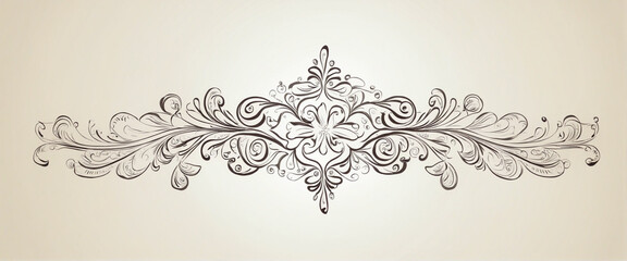 "Vintage hand-drawn vector ribbon banner illustration with a decorative swirl design"