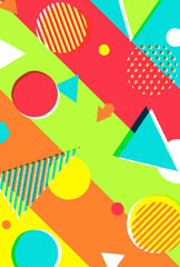 背景素材_ラフなメンフィス柄