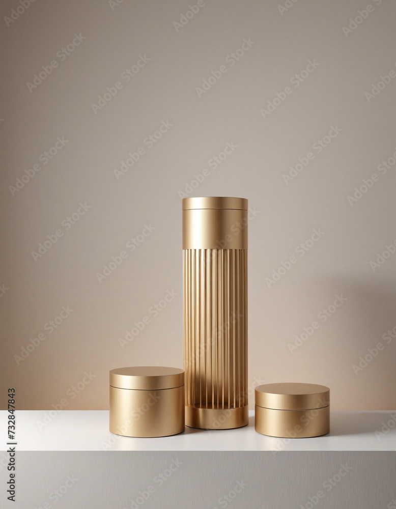 Poster elegant and sleek podiums to showcase your products in a minimalistic and modern setting