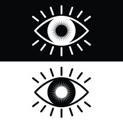 Eye icon vector design, illustration design
