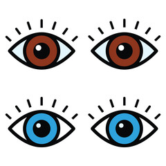 Eye icon vector design, illustration design