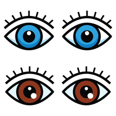Eye icon vector design, illustration design