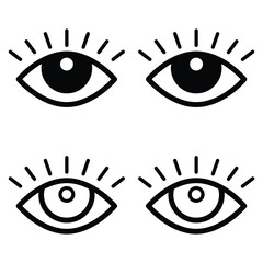 Eye icon vector design, illustration design
