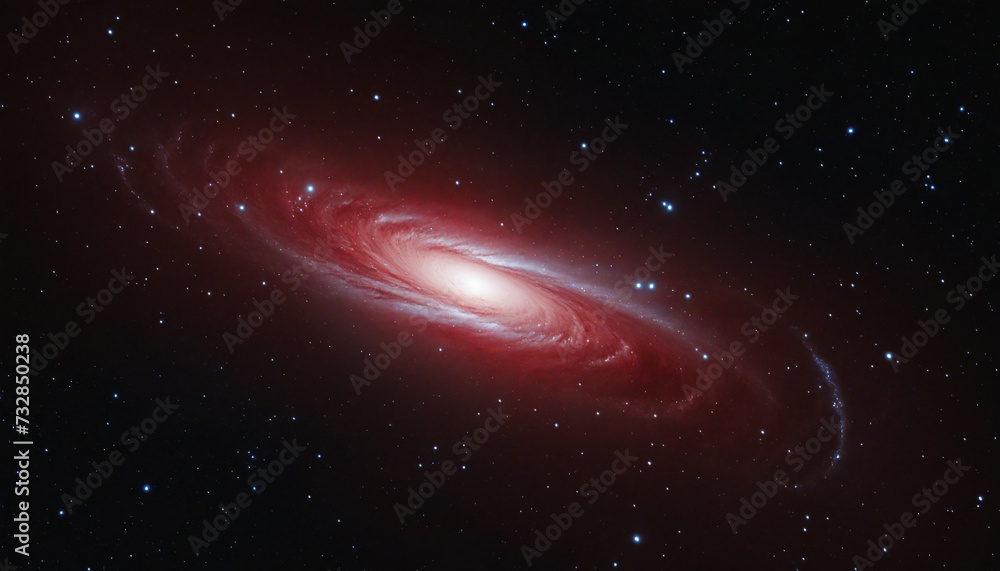 Wall mural celestial abstract galaxy background in dark red and black