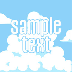 背景素材_青空と入道雲