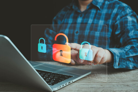 cybersecurity concept, cybersecurity concept identity theft, Database hacks, internet cyber crime. hacker attack, Hacking and stealing data. damage the system and hack the data.