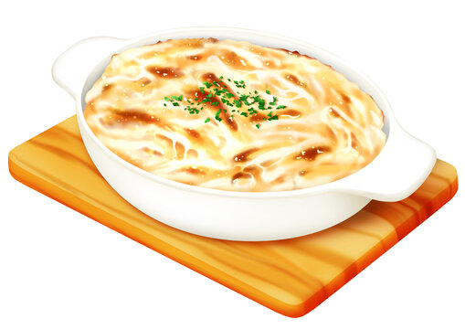 熱々のマカロニグラタン ホワイトソース とろけるチーズ 洋食