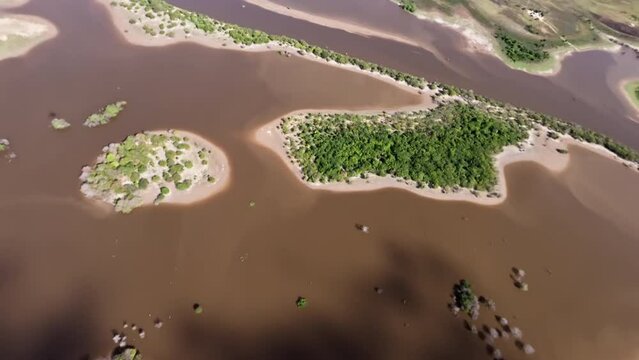 Overhead view of Paragua river in Venezuela