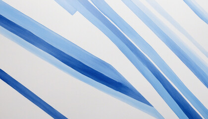 Two Stripes Transitioning from Blue to White on a White Background, Evoking a Serene Gradient Effect in Artistic Brushwork