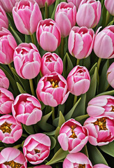 "Blooming Beauty: A Pink Floral Bouquet Perfect for Valentine's Day or Mother's Day"