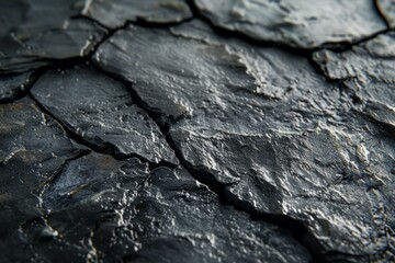 Graphite's textured allure: A macro view of natural veins and matte finishes