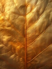 Gold leaf elegance: Zoomed-in on fine lines and subtle tarnish