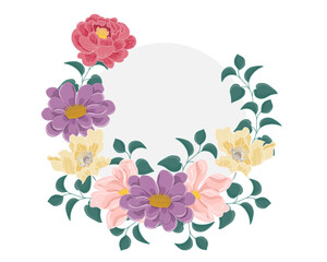 Rose and Lotus Flower Wreath