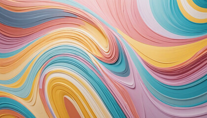 Colorful Abstract Wave Background Vector Graphic Illustration in Digital Art