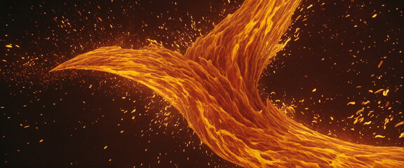 Innovative Fire Particle Texture Generated Abstractly