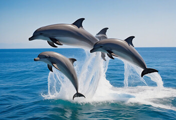 Fototapeta premium Enhancing the Elegance of their Movements in the Ocean